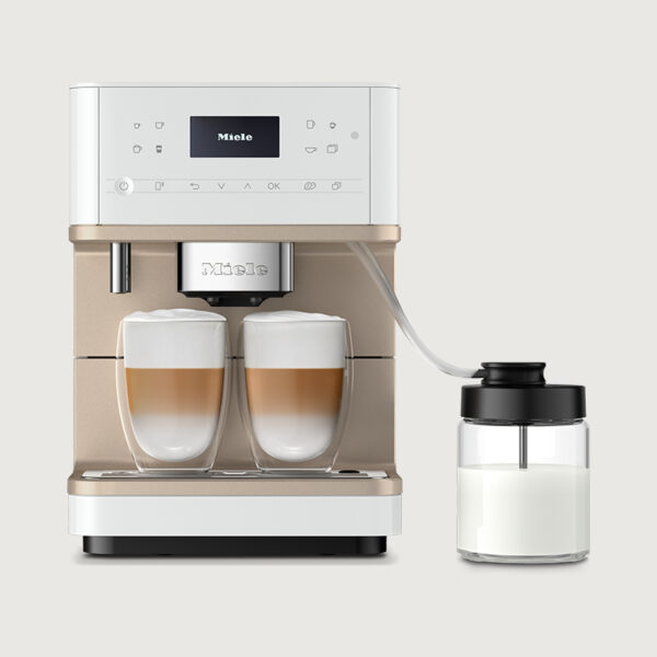 Miele CM 6360 MilkPerfection Αυτόματη Μηχανή Espresso 1450W Πίεσης 15bar με Μύλο Άλεσης White Lotus